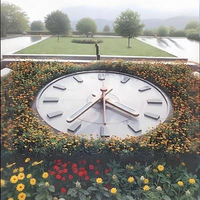 Custom Metal Flower Bed Clocks – Tailored Outdoor Excellence