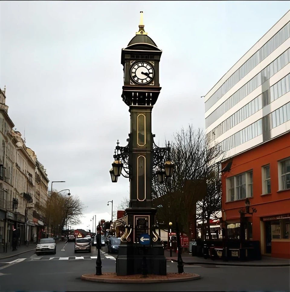 Tower Clock In The Street